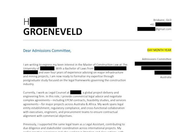 be your professional cover letter writer for jobs in australia